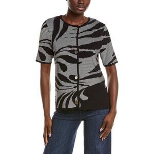 Anne Klein Womens  Floral Cardigan, Black